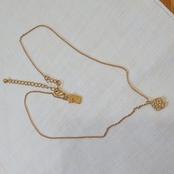 Everyday Kate Spade Pave Mini Pendant plated gold necklace 16 in +3 ext - Picture 4 of 8